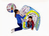 Color Your Own Tent for Kids - Indoor Playhouse Pop Up Tent for Boys and Girl Comes with Six Washable Ink Color Pens