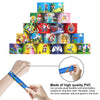 PAS DTS Mario Slap Bracelet - 40pcs Mario Slap Bracelet and 50 Pcs Stickers for Kids Boys & Girls - Mario Birthday Party Supplies Favors