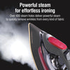CHI Steam Iron for Clothes with 8 Retractable Cord, 1700 Watts, 3-Way Auto Shutoff, 400+ Holes, Professional Grade, Temperature Control Dial, Titanium Infused Ceramic Soleplate, Black/Chrome (13109)