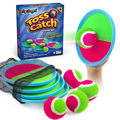 Ayeboovi Toss and Catch Ball Game Outdoor Toys for Kids Yard Games Beach Toys Outside Games for 3 4 5 6 7 8 9 10 Year Old Boys Girls (Upgraded)