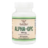 Alpha GPC Choline Capsules - 60 Count, 600mg Servings - Brain Support Aid That Supports Focus, Memory, Motivation, and Energy - (Made in The USA) Brain Support Supplement by Double Wood Supplements