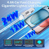 [Apple MFi Certified] iPhone 15 Car Charger Fast Charging, Rombica 4.8A Power Cigarette Lighter USB Charger+2Pack USB-C Tyep-C Charging Cable for iPhone 15/15 Plus/15 Pro/15 Pro Max, iPad Pro/Air/Mini