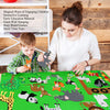 Craftstory Zoo Animals Felt Board Story Set for Toddlers 32 Pieces Felt Jungle Animals Toys Figures Teaching Wall Flannel Board for Preschool Crafts Activity Early Learning Storytelling