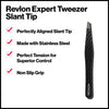Revlon Expert Eyebrow Hair Removal Tweezer, Gifts for Men & Women, Stocking Stuffers, Tweezers for Men, Women & Kids, Stainless Steel