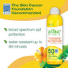 Alba Botanica Sunscreen Spray for Face and Body, Broad Spectrum SPF 50 Sunscreen, Hawaiian Coconut, Water Resistant and Biodegradable, 6 fl. oz. Bottle