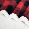 Touchat Sherpa Red and Black Buffalo Plaid Christmas Throw Blanket, Fuzzy Fluffy Soft Cozy Blanket, Fleece Flannel Plush Microfiber Blanket for Couch Bed Sofa (60