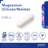 Pure Encapsulations Magnesium (Citrate/Malate) - Magnesium Supplement to Support Nutrient Utilization, Energy, Bones & Heart Health* - with Magnesium Citrate & Malate - 180 Capsules