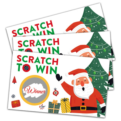 40 Christmas Party Scratch Off Cards, Festive Holiday Raffle Ticket for Prizes Adults Kids Teenager Groups, Christmas Party Activities Games Supplies - 2.1