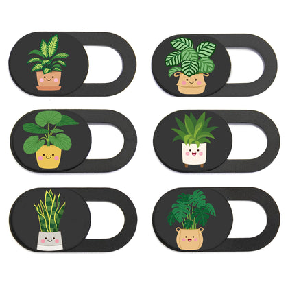 MESMOS 6pk Laptop Camera Cover Slide Cute, Laptop Accessories, Webcam Cover Slide, Phone & Computer Camera Cover Slide, Web Cam Privacy Cover, Camera Blocker. (Plants (Small Size))