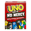 Mattel Games UNO Show em No Mercy Card Game for Kids, Adults & Family Parties and Travel With Extra Cards, Special Rules and Tougher Penalties