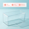 Hammont Clear Acrylic Boxes - 3 Pack - 8x4x4 - Lucite Boxes for Gifts, Weddings, Party Favors, Treats, Candies & Accessories, Plastic Storage Boxes