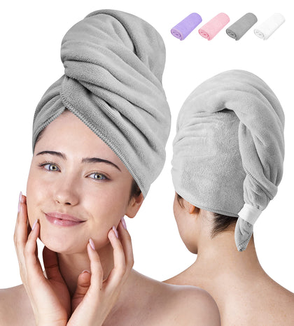 Luxe Beauty Microfiber Hair Towel Wrap - Absorbent Microfiber Hair Towels for Women Long Hair - Hair Drying Towels Microfiber Towel for Hair Wrap for Long Hair -Curly Hair Towel for Plopping