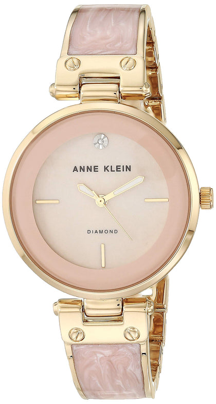 Anne Klein Women's Genuine Diamond Dial Bangle Watch..
