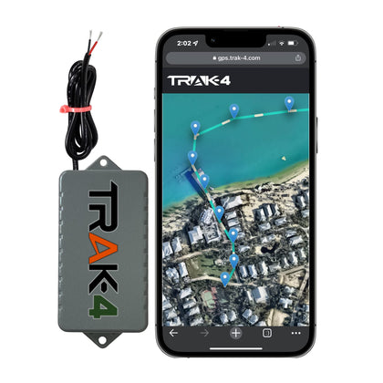 Trak-4 12v GPS Tracker with Wiring Harness for Tracking Equipment, Vehicles, and Assets. Subscription Required.
