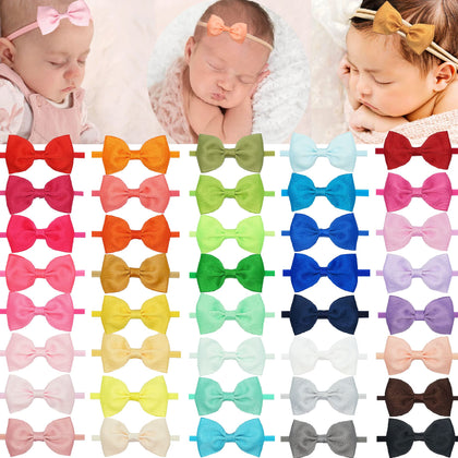 40 Colors Baby Bow Headbands 2.75