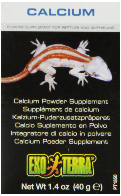 Exo Terra Calcium Powder Supplement for Reptiles and Amphibians, 1.4 Oz., PT 1850