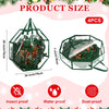 Windyun 4 Pcs Christmas Wreath Storage Bags 30 Inch Clear Xmas Bags Garland Holiday Wreath Box Octagon Wreath Protector with Handle Zippers for Xmas Holiday Seasonal Storage Wrapping(Green)