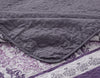 Kids Zone Home Linen Bedspread Set Damask Printed Pattern Lavender Purple White Grey New (King/California King)