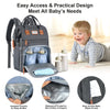 Omloon Diaper Bag Backpack, Large for Travel with USB Charging Port for Moms Dads,Waterproof for Unisex Baby (Dark Grey)