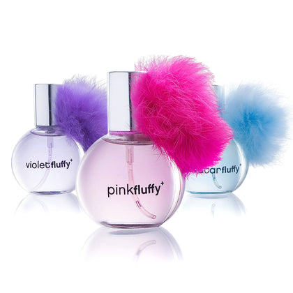 SCENTED THINGS Showgirl Body Mist and Perfume Set | Gift Set for Girls with Fur Puff Balls | Fashion Collection (3 Piece)