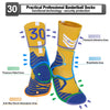 2 Pairs Stephen Children Basketball-Socks-for-Boys, #30 Lucky Number Sports-Socks Warrior Cury Socks with 3D Ankle Protection for Youth Boys, Kids Basketball Accessories Gift for Cury Fans (1.5-5.5)