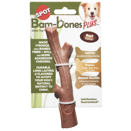 SPOT by Ethical Products- Bambone Bamboo Stick Durable Dog Chew Toy for Aggressive Chewers - Great Toy for Puppies and Puppy Teething - A Non Splintering Alternative to Real Wood - Large Medium