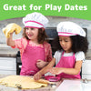 Kids Cooking and Baking Chef Set for Little Girls, Complete Cooking Sets, Toddler Dress Up & Pretend Play Dress Up Clothes for Little Girls, Kids Kitchen Toys 3-5 Years Old with Kids Aprons for Girls