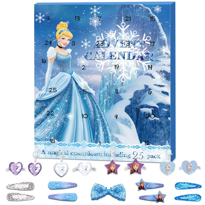 Advent Calendar 2023 for Girls Christmas 24 Days Frozen Countdown Calendar with DIY Charm Bracelet, Rings, Hair Accessories Xmas Holiday Ornament Gift for Daughter, Niece, Granddaughter?25Pcs?