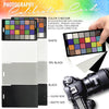 Camera Color Correction White Balance Card, 4In1 Color Correction Card Set by Pixiss, 18% Gray, Black, Matte, Premium Exposure Card Set with Free Camera Lens Micro Fiber Cloth