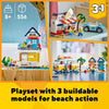LEGO Creator 3 in 1 Beach Camper Van Building Kit, Transforms from a Campervan to Ice Cream Shop to Beach House, Great Gift for Surfer Boys and Girls, Pretend Play Beach Life, 31138
