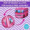 Barbie Camper Pop Up Play Tent - Large Princess Castle Tent for Girls | Folds for Easy Storage with Carrying Bag Included | Amazon Exclusive - Sunny Days Entertainment
