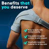 ZENKEYZ Shoulder Brace for Men & Women, Size rage XS-3XL, Torn Rotator Cuff, Tendonitis, Dislocation, Pain, Neoprene Shoulder Compression Sleeve Wrap (Black, Large/X-Large)