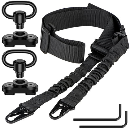 CVLIFE Rifle Sling Two-Point Sling Adjustable Length Gun Sling for Rifle with 2 Pack 1.25 Sling Swivel for M-Rail