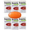 Basis Vitamin Bar Soap - Cleans and Softens with Vitamin C, E, and B5 - Use for Body Wash or Hand Soap - Pack of 6 Bars