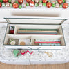 Household Essentials Holiday Gift Wrap Organizer with Lid, Natural and Green