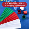 Syhood Holiday White Red and Green Flip Wraps PVC Wrapping Paper Holder Slap Bands Stabilizer Slap Bands for Home Storage Organization Christmas Gift Wrapping Tool(18 Pcs)