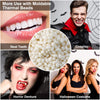 100g Tooth Solid Gel Temporary Repair Kit Moldable Thermal Fitting Bead Teeth Pellet Adhesive Fake Teeth for Halloween Scary Themed Party Makeup Filling Fix The Missing Broken Tooth