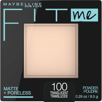 Maybelline Fit Me Matte + Poreless Pressed Face Powder Makeup & Setting Powder, Translucent, 1 Count