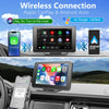 Portable Wireless Carplay Car Stereo - 7'' HD Touch Screen Carplay & Android Auto, 1080p Backup Camera, GPS Navigation Drive Mate with Mirror Link/AUX/FM/Bluetooth for All Vehicles