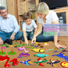 Craftstory Dinosaur Flannel Felt Story Board Set for Toddlers - 3.5 Feet Animals Dinosaur Figures Toys for Kids Montessori Storytelling Interactive Playset