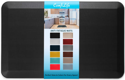 ComfiLife Anti Fatigue Floor Mat - 3/4 Inch Thick Perfect Kitchen Mat, Standing Desk Mat - Comfort at Home, Office, Garage - Durable - Stain Resistant - Non-Slip Bottom (20