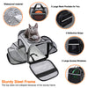 MASKEYON TSA Airline Approved Soft Sided Pet Carrier Top Loading 4 Side Expandable Large Travel Cats Carrier Collapsible with 3 Removable Washable Pads and 3 Pockets for Cats Kitten and Small Dogs