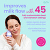 LaVie Warming Lactation Massager 3-in-1 Adjustable Heat + Vibration for Breastfeeding, Nursing, Pumping, Essential Support for Improved Milk Flow