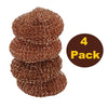 Pine-Sol Heavy-Duty Copper Scrubbers | Premium Scrub Sponges for Cast Iron, Stainless Steel, Oven Racks, Grills, 4 Pack