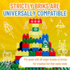 Strictly Briks Toy Large Building Blocks for Kids and Toddlers, Big Bricks Set for Ages 3 and Up, 100% Compatible with All Major Brands, Blue, Green, Red, and Yellow, 204 Pieces