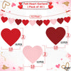 KatchOn, Felt Heart Valentines Garland - Pack of 40, No DIY | Red, Pink Valentines Day Garland for Heart Garland Decorations, Galentines Day Decorations | Valentines Day Decor, Valentines Decorations