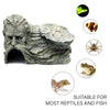 Reptile Rock Basking Platform, Gecko Hide Cave Hiding Place, Snake Cave and Hides for Reptiles, Amphibians, and Small Animals