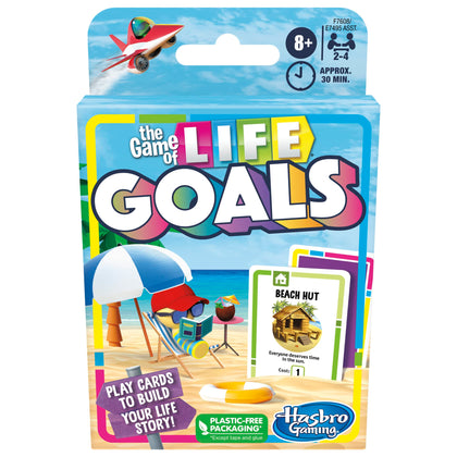 Hasbro The Game of Life Goals Card Game - Quick-Playing Family Game for 2-4 Players Ages 8 and Up