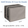 BOLTLINK Window Air Conditioner Covers for Outside Units, AC Cover for Outdoor fits up to 25.5W x 21D x 17H inches,Grey