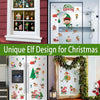 86 PCS Christmas Window Clings, 8 Sheets Christmas Window Stickers Christmas Elf, Snowman, Santa Claus, Reindeer Decals Christmas Window Films Decorations for Party Home Office Holidays